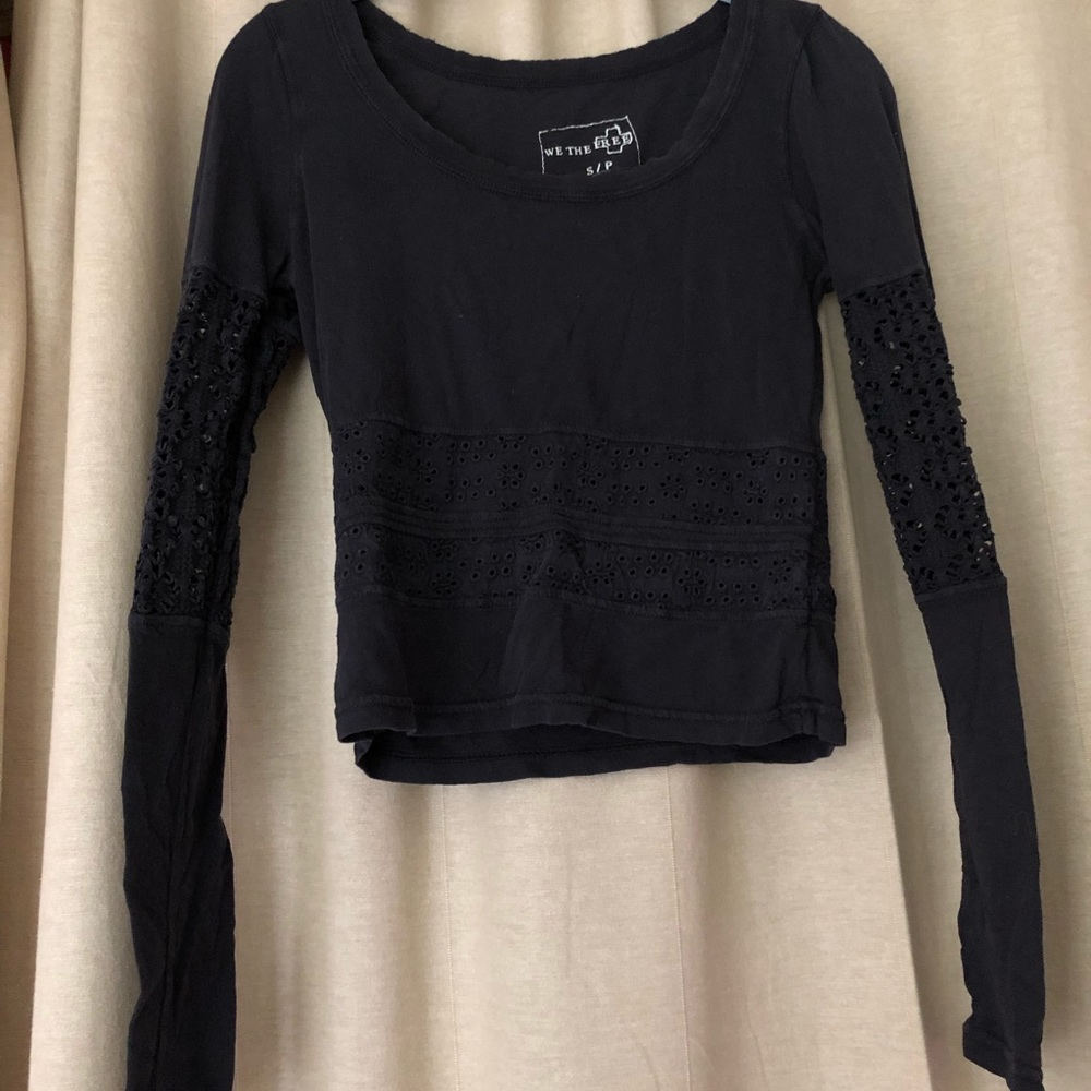 Free People Dark Grey Long Sleeve